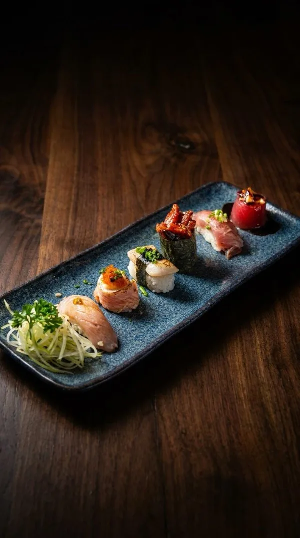 Sushis exclusivos autorais criados para o Omakase 18 Anos